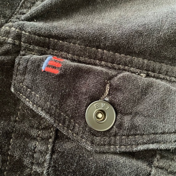 EV1 by Ellen DeGeneres Velvet Studded LOVE Jacket - Size Medium - Picture 4 of 8